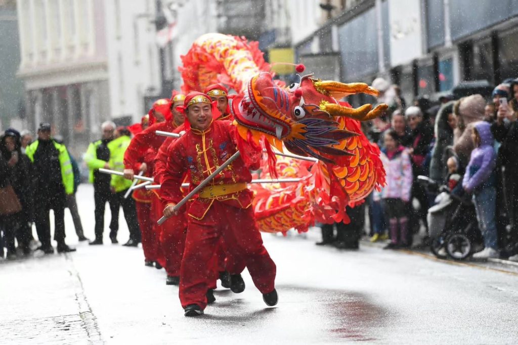The magnificent Golden Dragon, available for hire for your event."