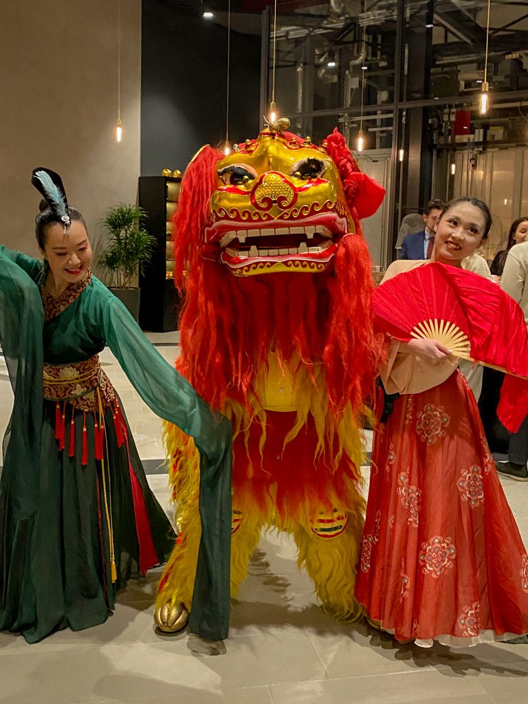 Chinese Lion and Dancers